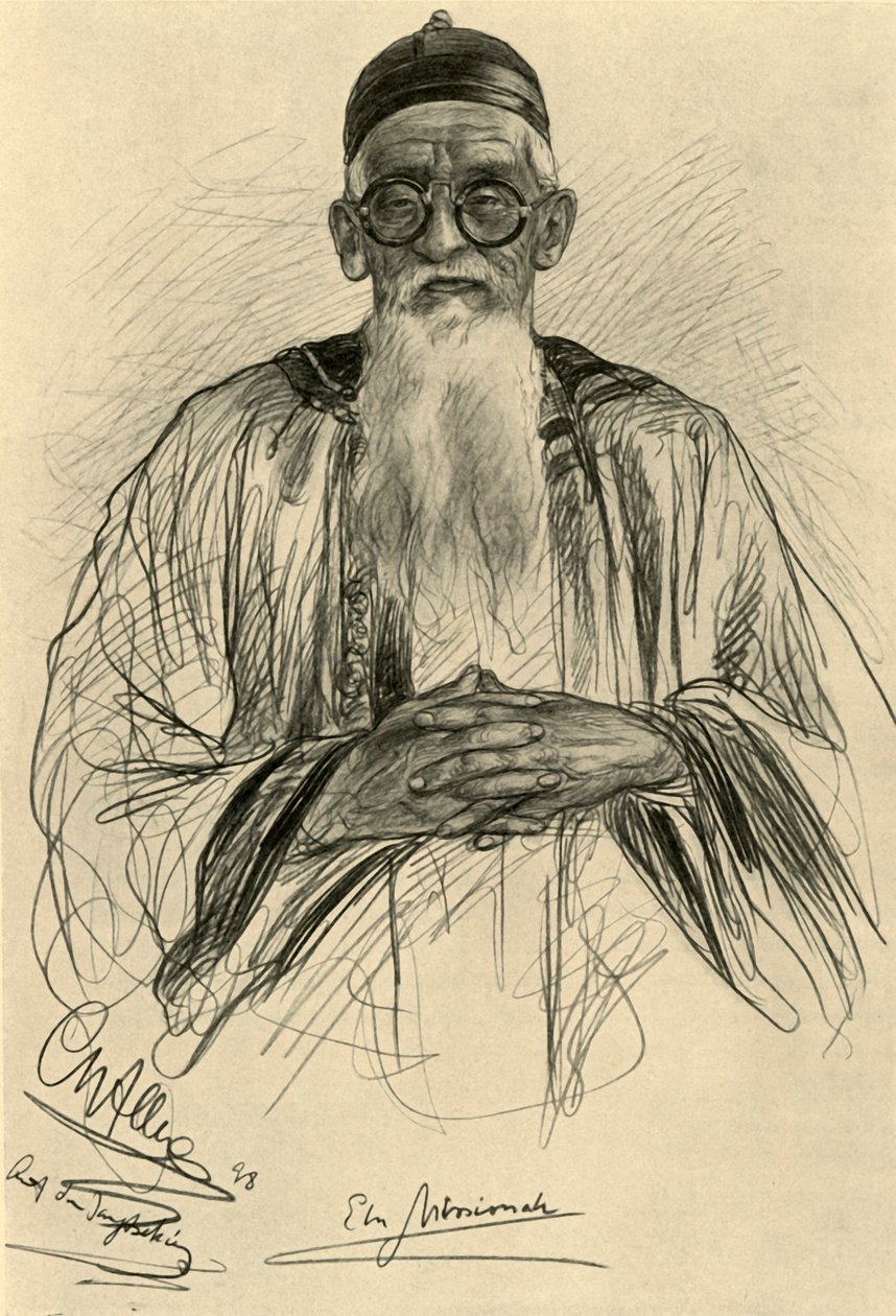 Chinesischer Mann mit Brille, 1898 von Christian Wilhelm Allers