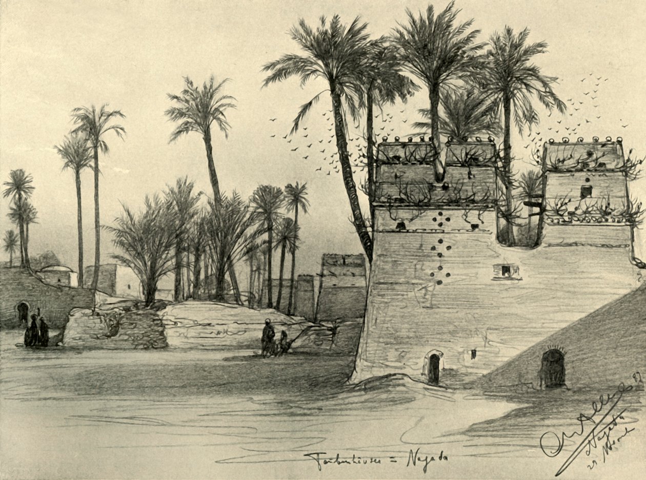 Häuser in Nagada, Ägypten, 1898 von Christian Wilhelm Allers