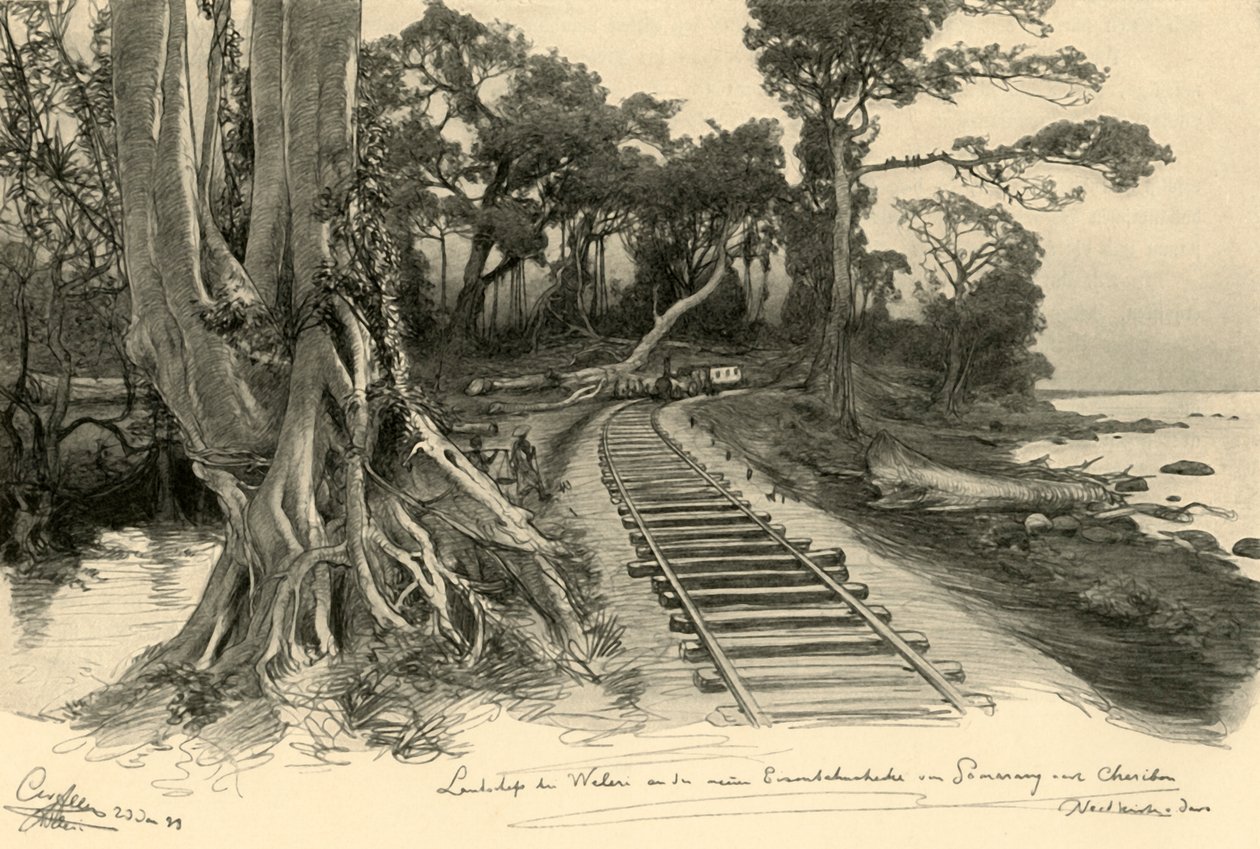 Eisenbahn, Weleri, Java, 1898 von Christian Wilhelm Allers