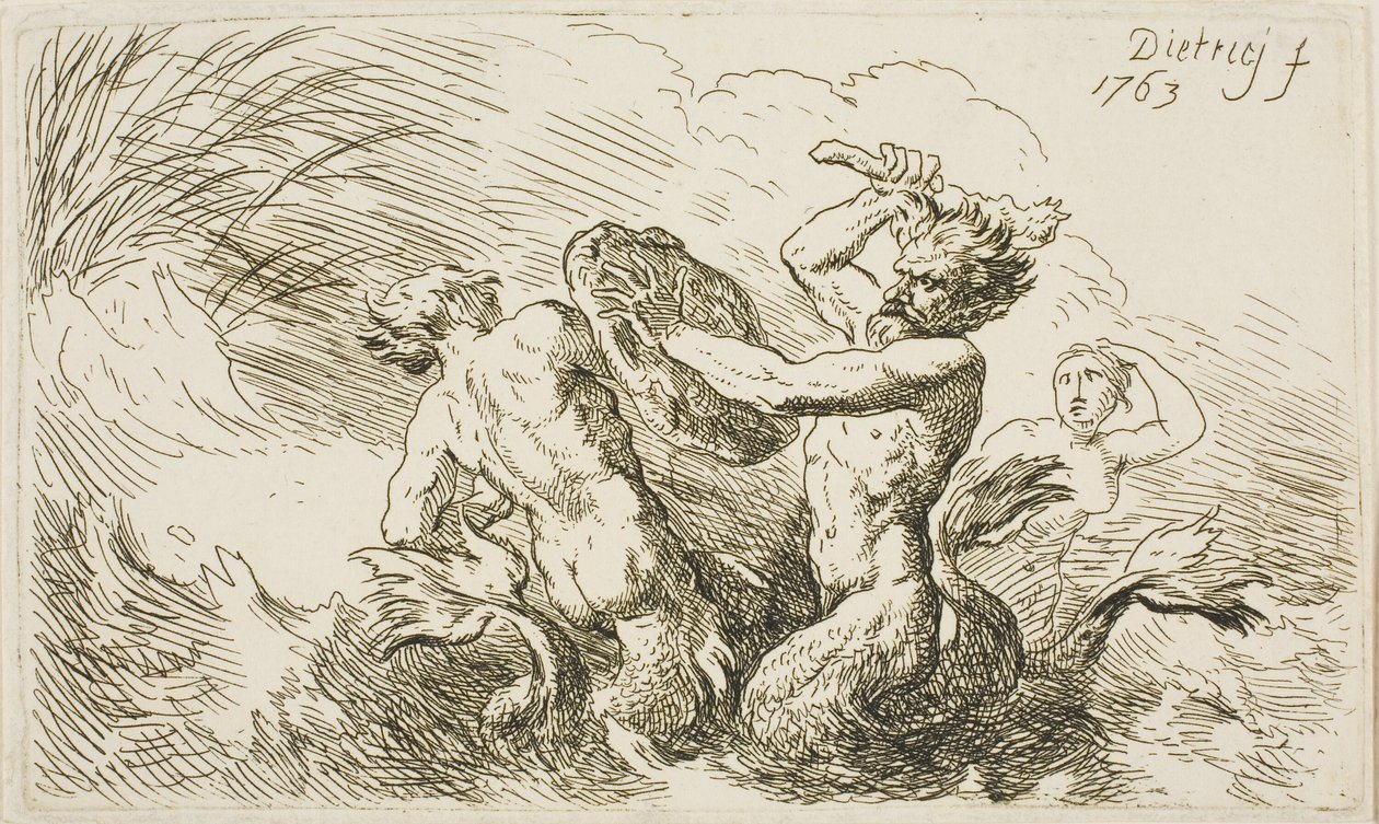Schlacht der Tritonen von Christian Wilhelm Ernst Dietrich