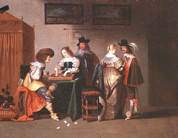 Backgammon-Spieler, 17. Jahrhundert von Christoffel Jacobsz van der Lamen
