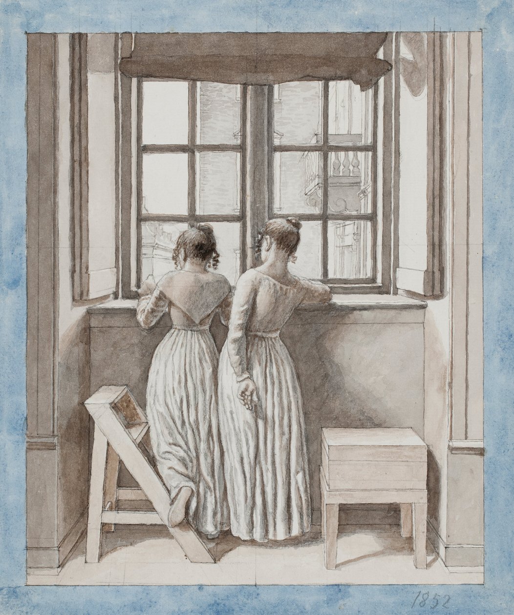 Am Fenster im Atelier des Künstlers von Christoffer Wilhelm Eckersberg