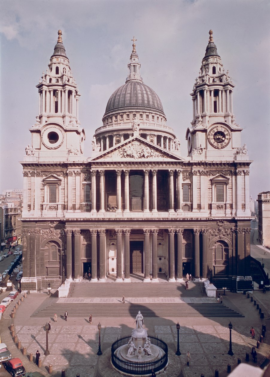 Ansicht des Äußeren, erbaut 1695-1711 von Christopher Wren