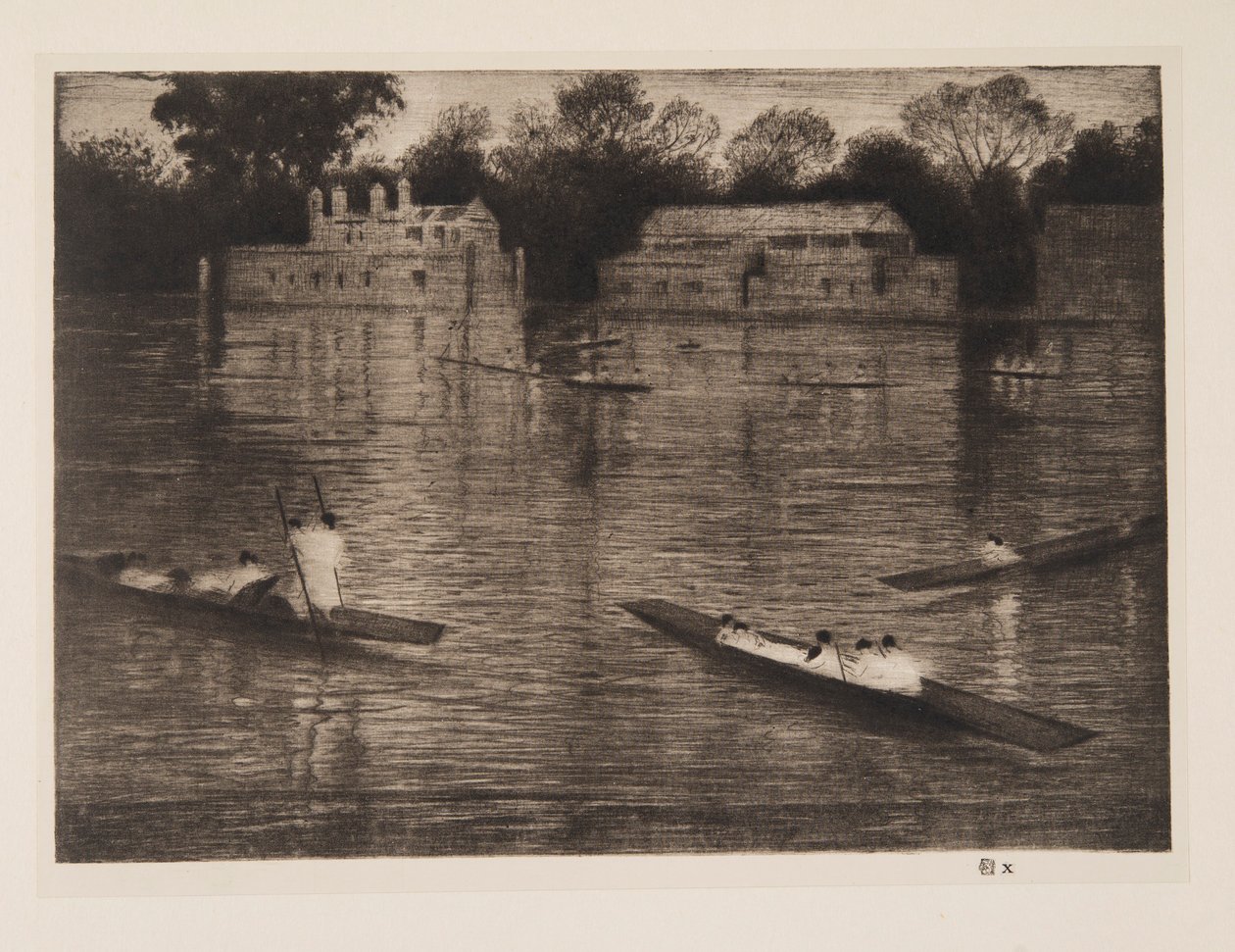 Sonntagabend, veröffentlicht 1926 von Christopher Richard Wynne Nevinson