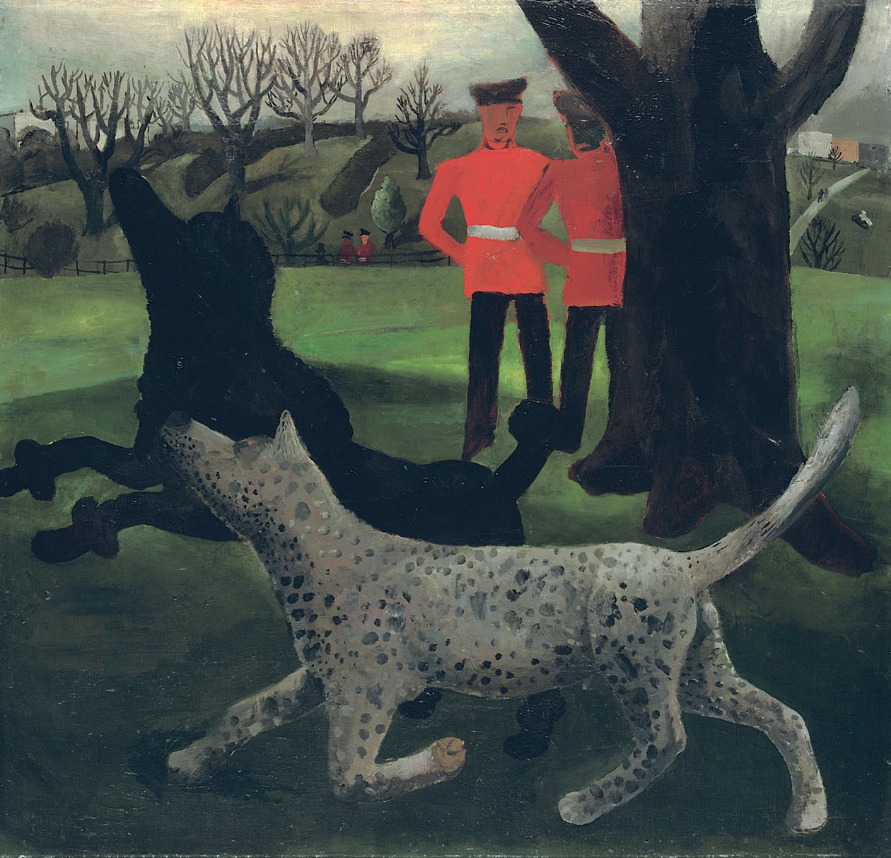 Spielende Hunde von Christopher Wood