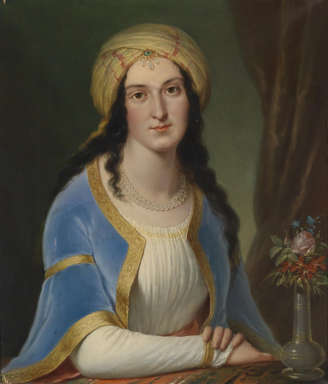 Bildnis einer Dame mit Turban von Circle of Josef Grassi