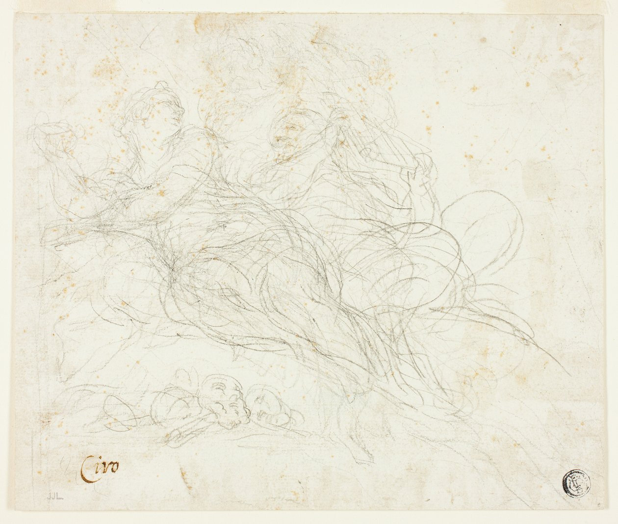 Nymphe und Satyr von Ciro Ferri