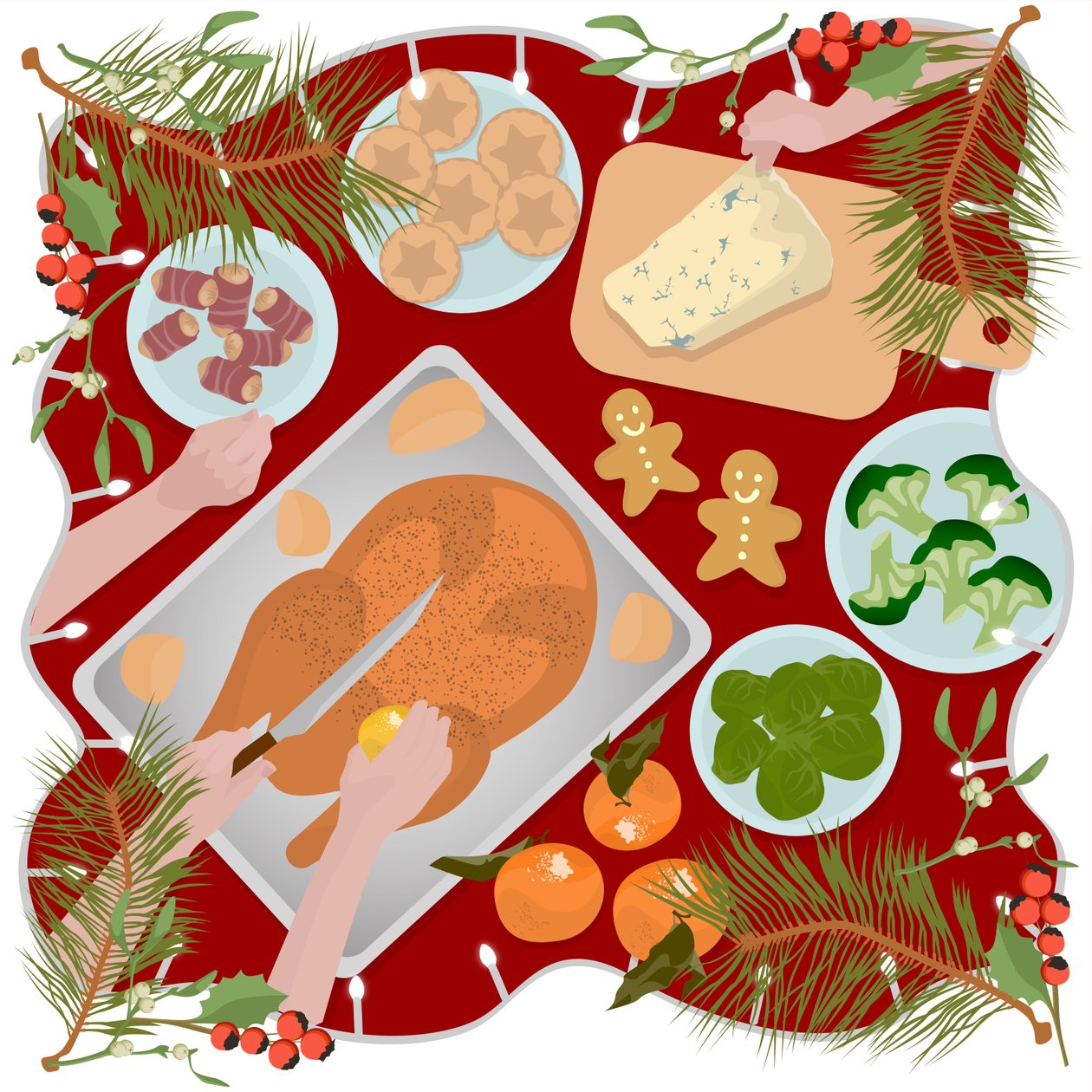 Festliches Essen von Claire Huntley