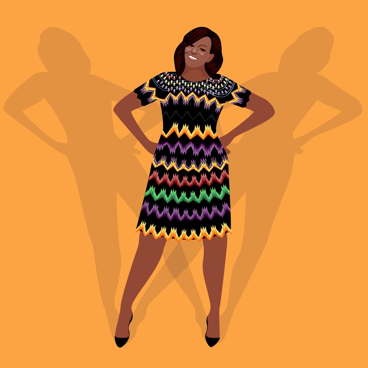 Porträt von Michelle Obama von Claire Huntley