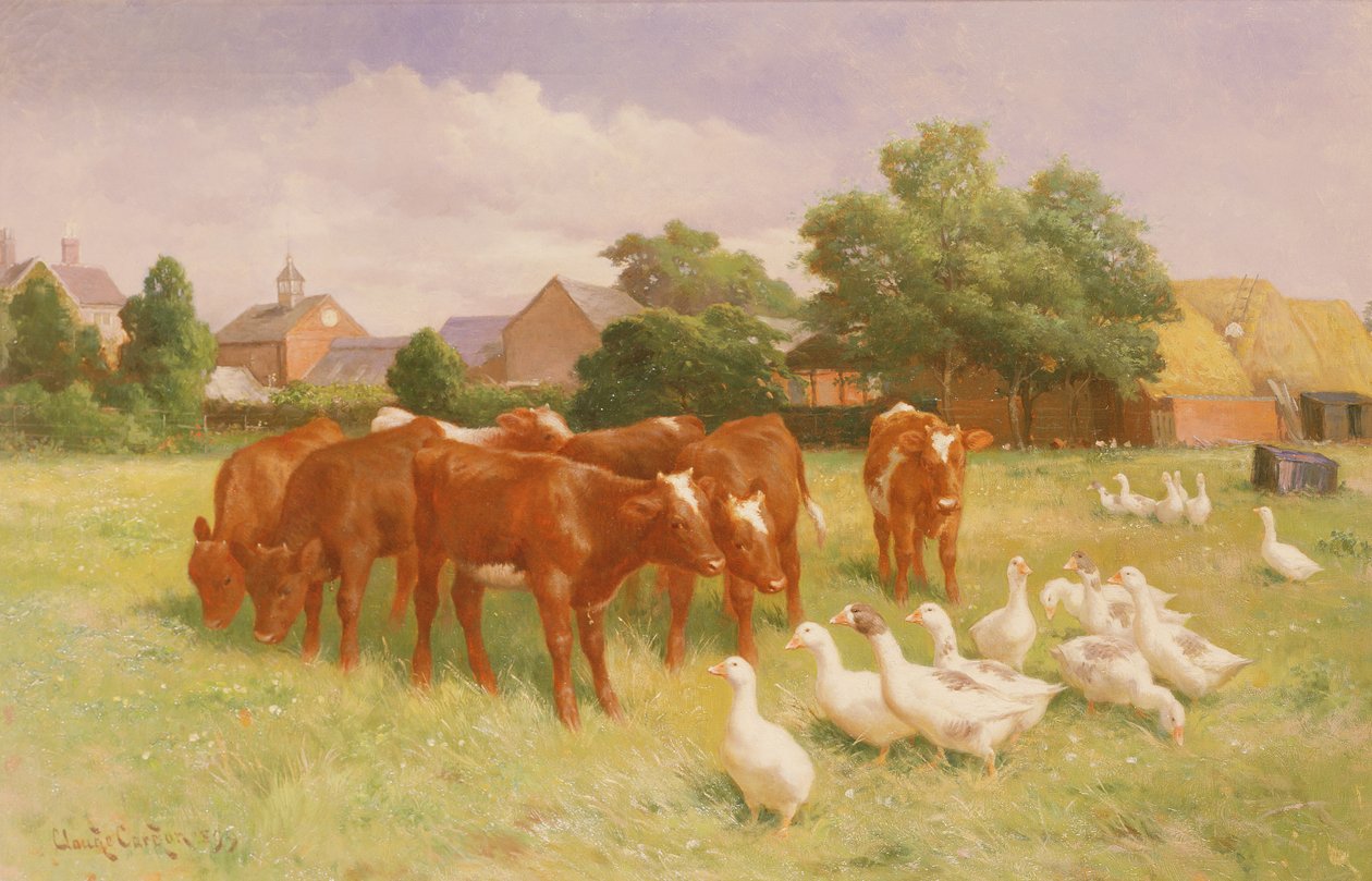 Kühe und Enten von Claude Cardon