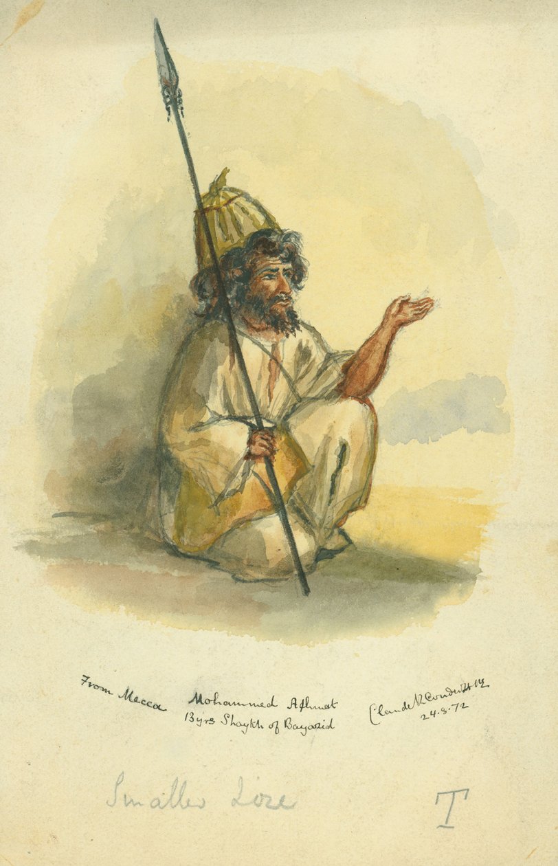 Mohammed Ahmet aus Mekka, 1872 von Claude Conder