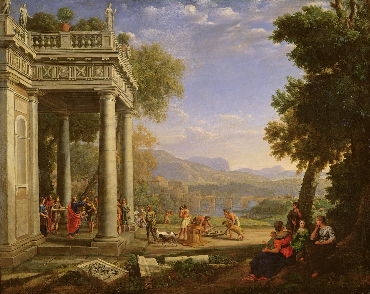 David wird von Samuel zum König gesalbt von Claude Lorrain