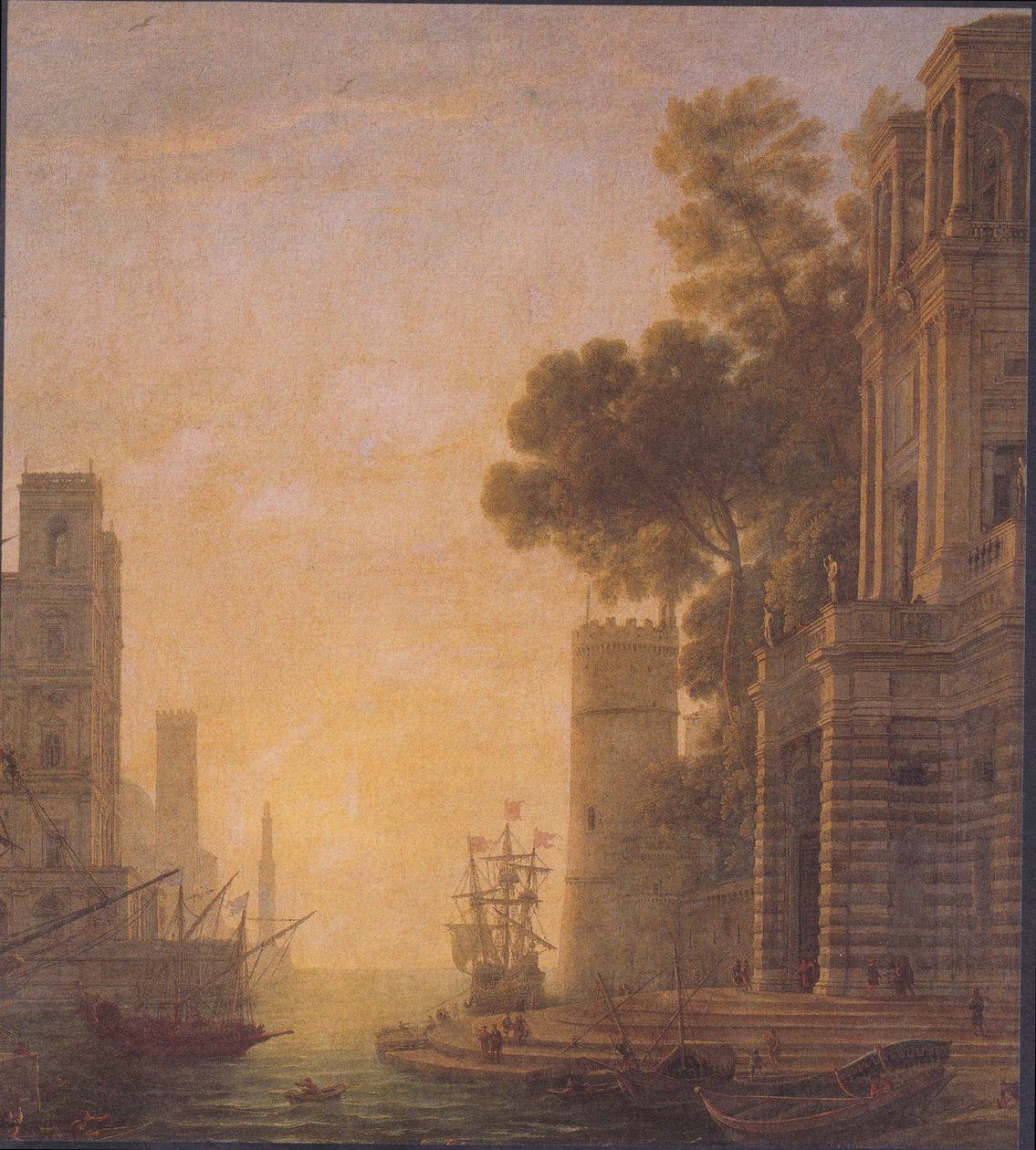 Die Einschiffung der hl. Paula in Ostia von Claude Lorrain