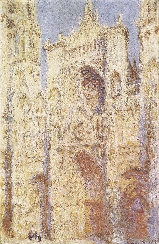 Die Kathedrale von Rouen, Westfassade, Sonnenlicht von Claude Monet