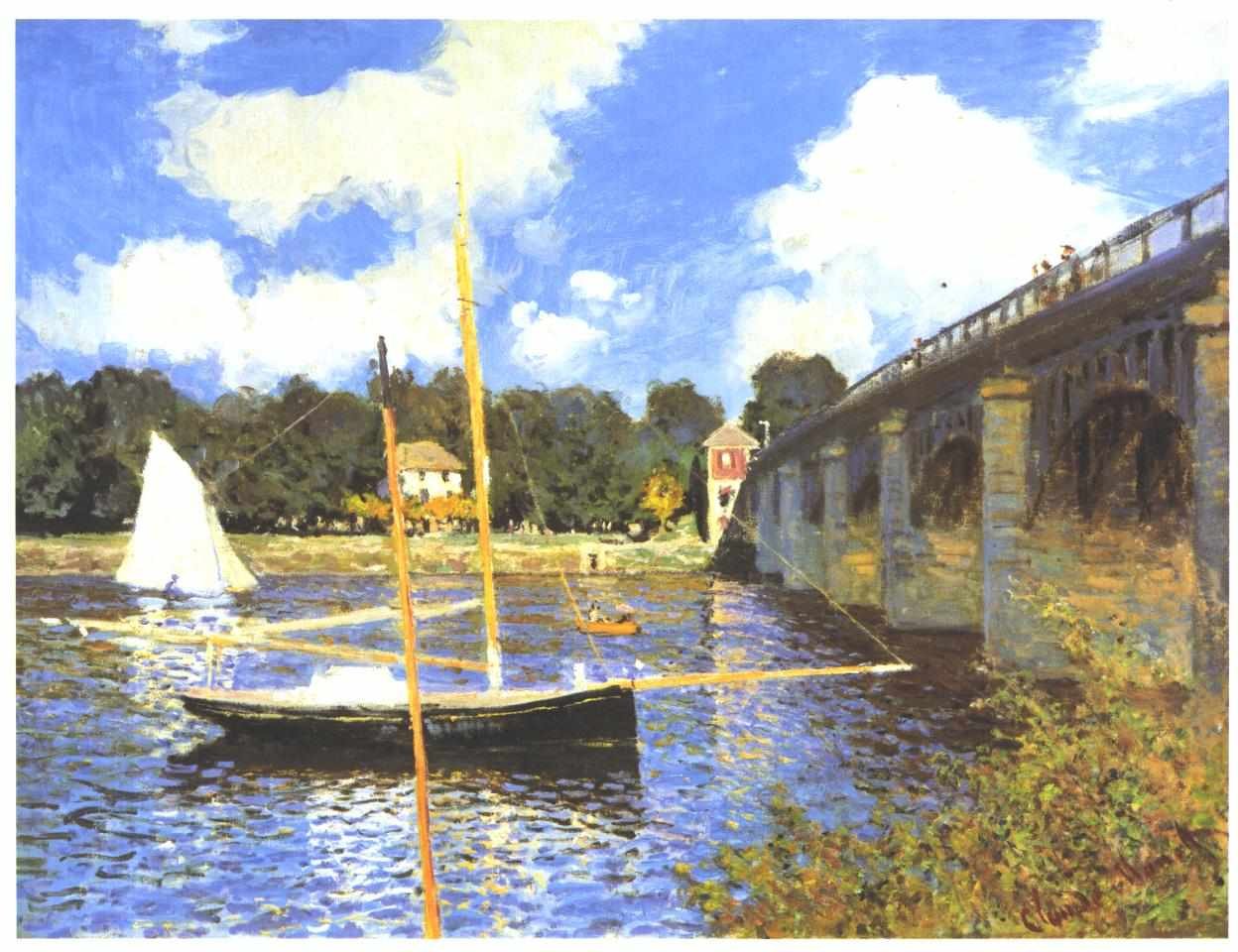 Die Straßenbrücke, Argenteuil von Claude Monet