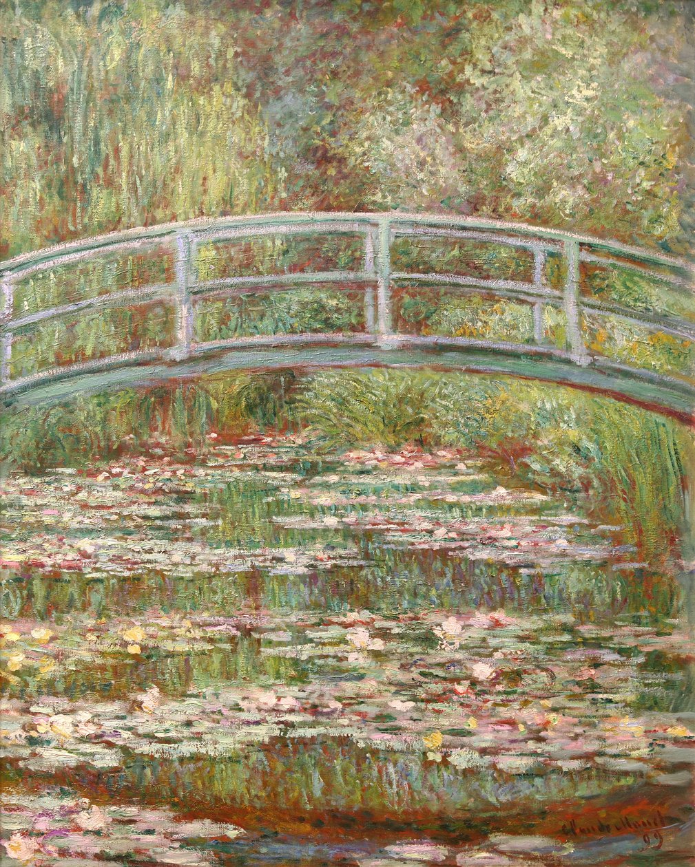 Brücke über einem Teich mit Seerosen von Claude Monet