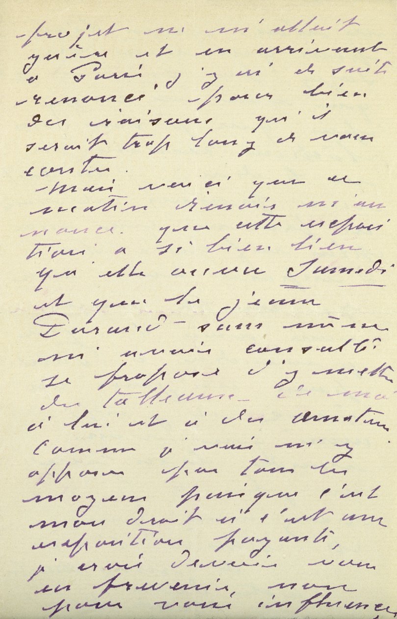Brief von Claude Monet an Berthe Morisot, 1888 von Claude Monet