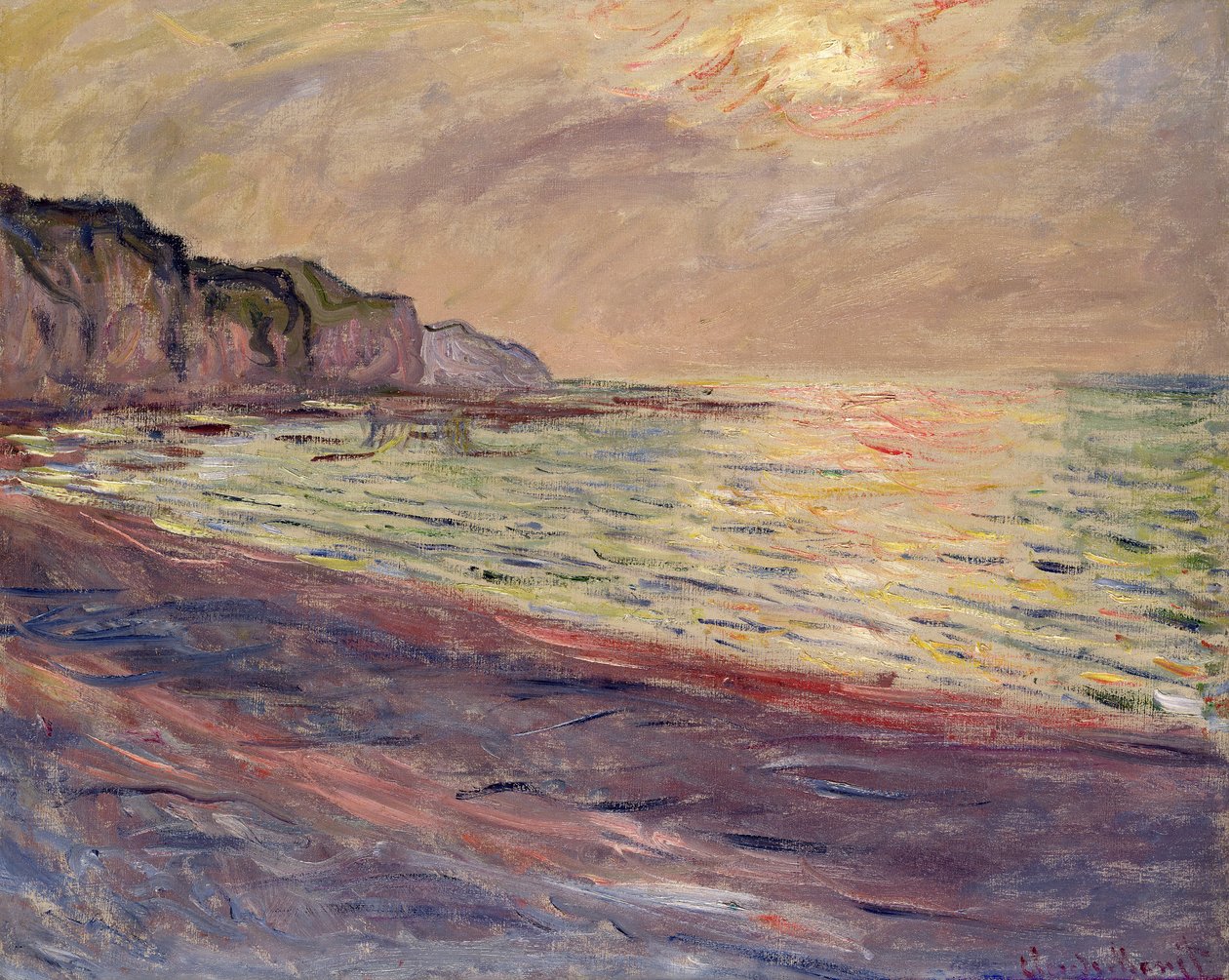 Der Strand von Pourville, Sonnenuntergang, 1882 von Claude Monet