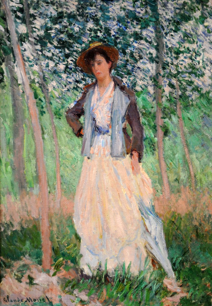 Die Spaziergängerin (Suzanne Hoschedé) von Claude Monet