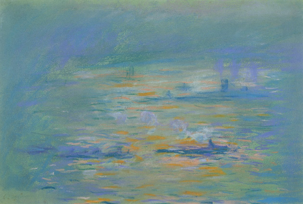 Schlepper auf der Themse von Claude Monet