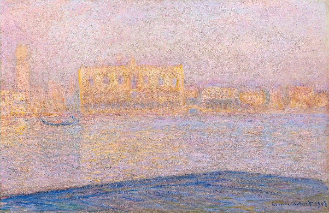 Blick auf den Dogenpalast von San Giorgio Maggiore von Claude Monet