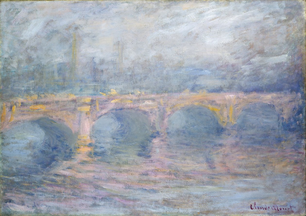 Waterloo Brücke, London, bei Sonnenuntergang (1904) von Claude Monet