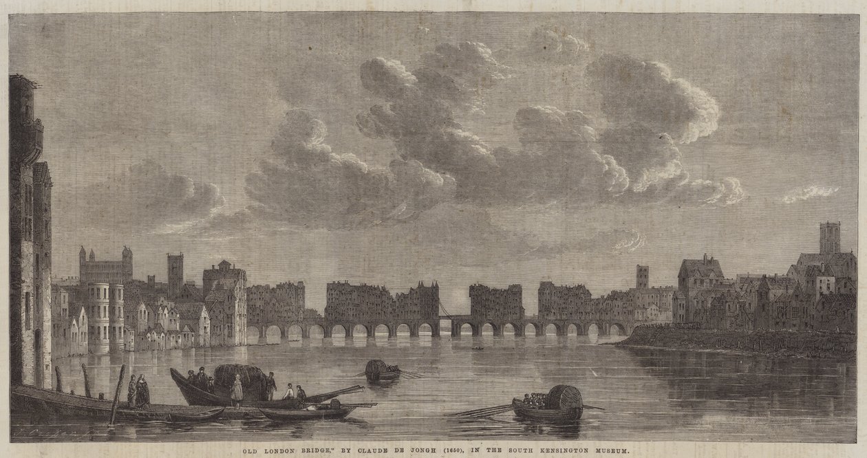 Alte London Bridge von Claude de Jongh