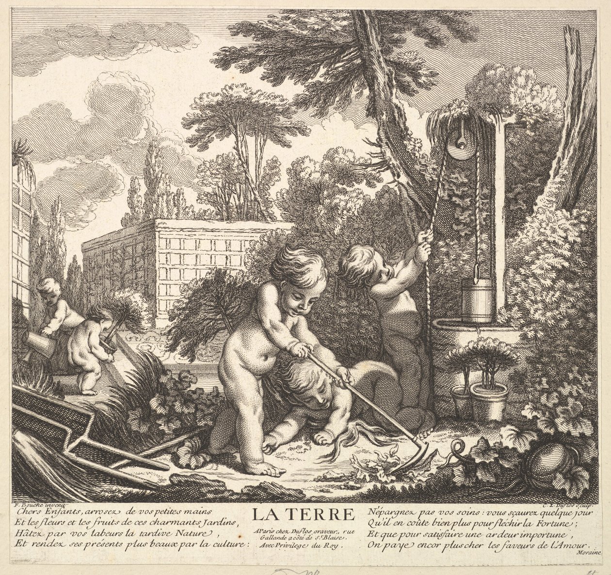 Erde, 18. Jahrhundert von Claude Augustin Duflos