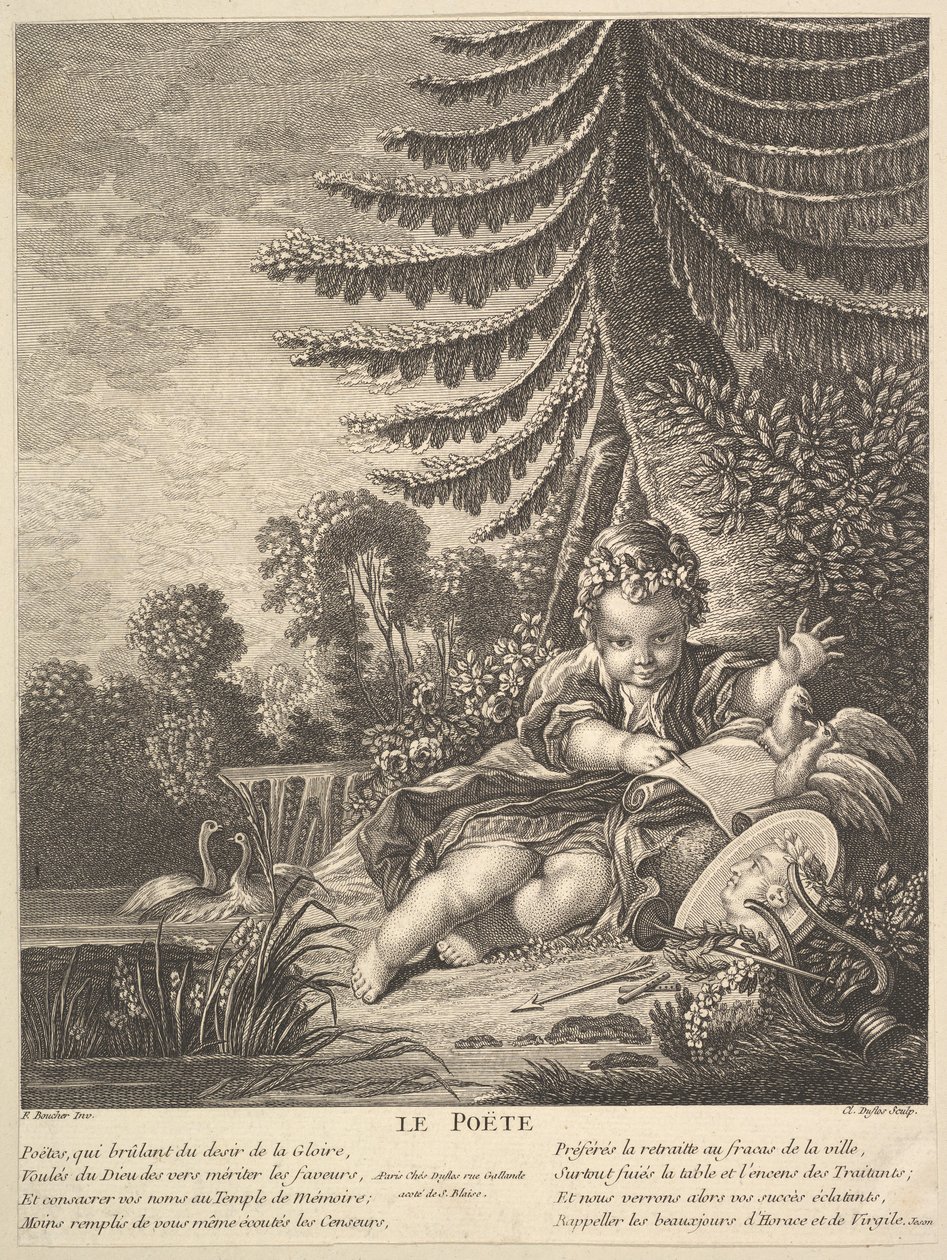 Der Dichter, ca. 1753 von Claude Augustin Duflos
