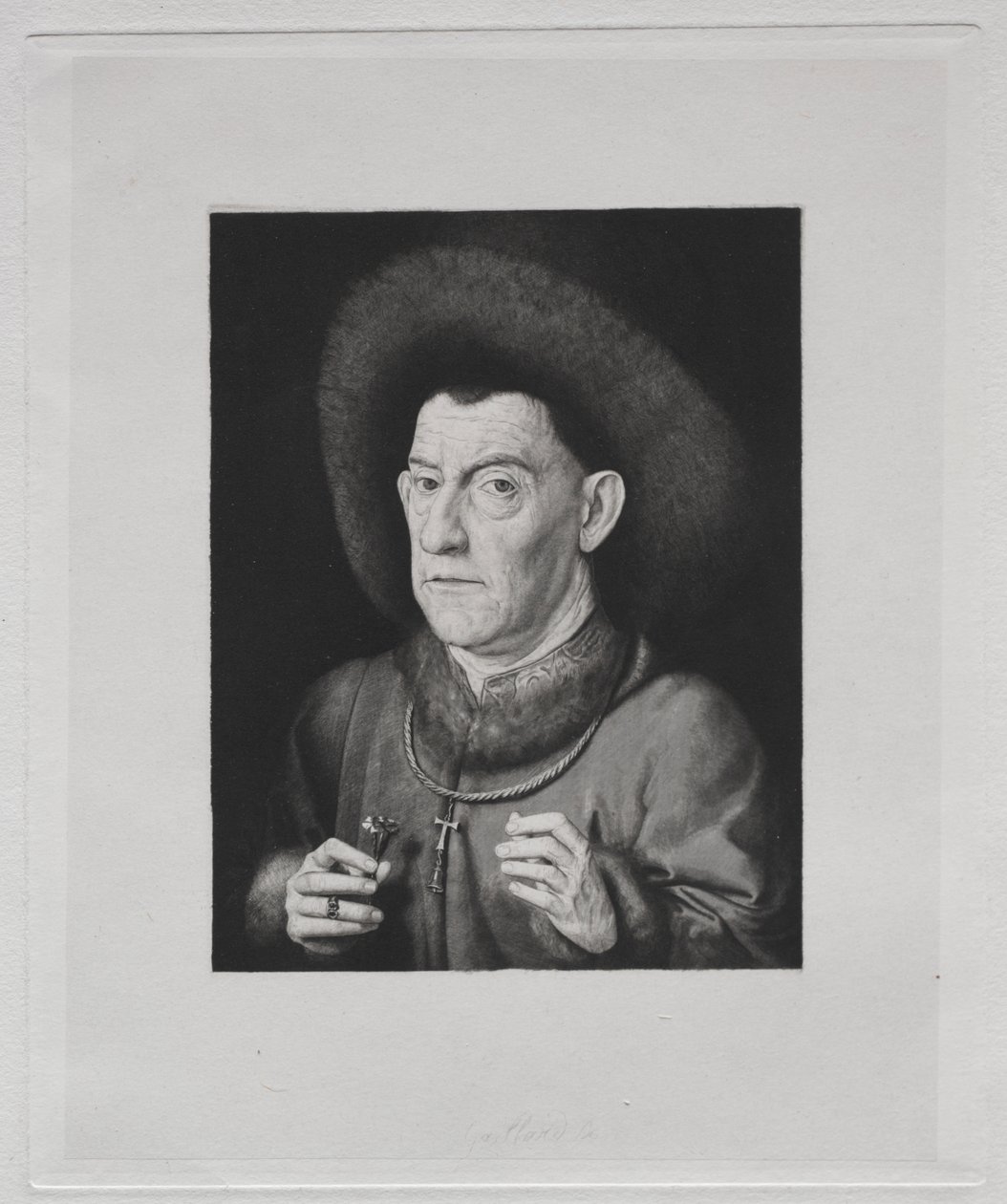 Mann mit Nelke von Claude Ferdinand Gaillard