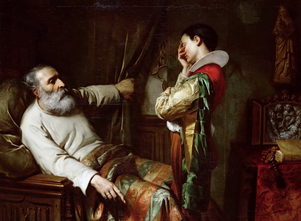 Die letzten Momente von Christoph Kolumbus, 1870 von Claude Jacquand