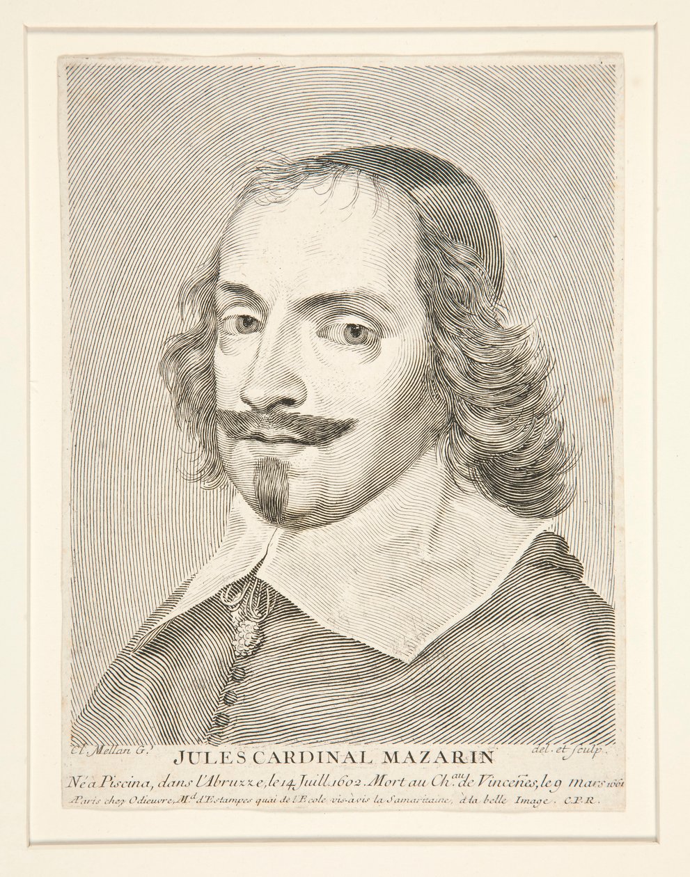 Kardinal Jules Mazarin (1602-1661) von Claude Mellan
