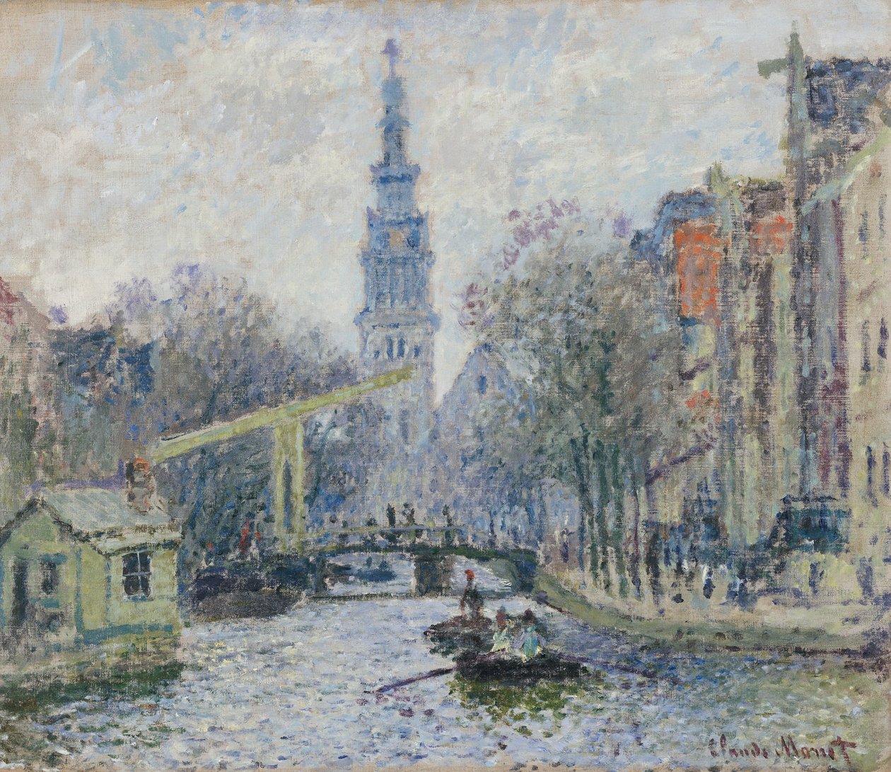 Kanal in Amsterdam, 1874 von Claude Monet