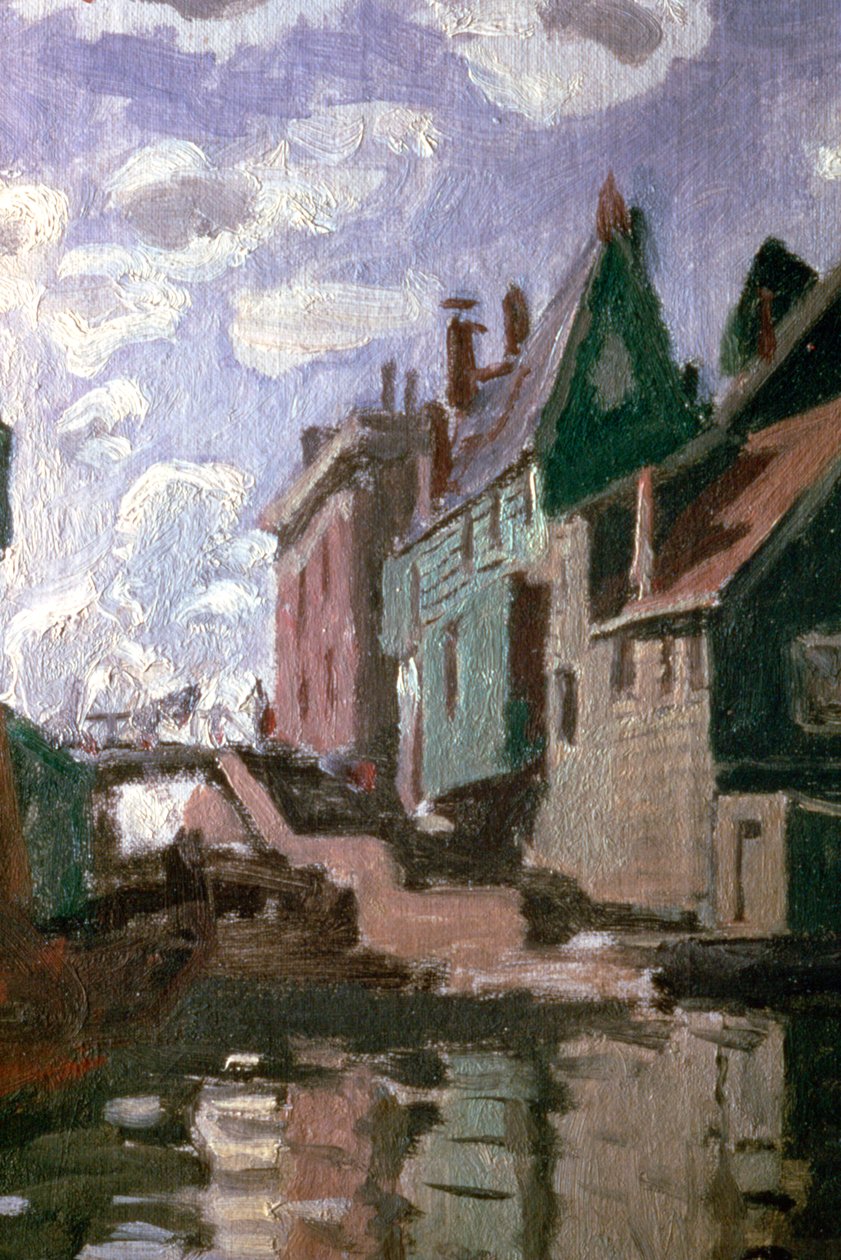 Kanal in Zaandam, Detail, 1871 von Claude Monet