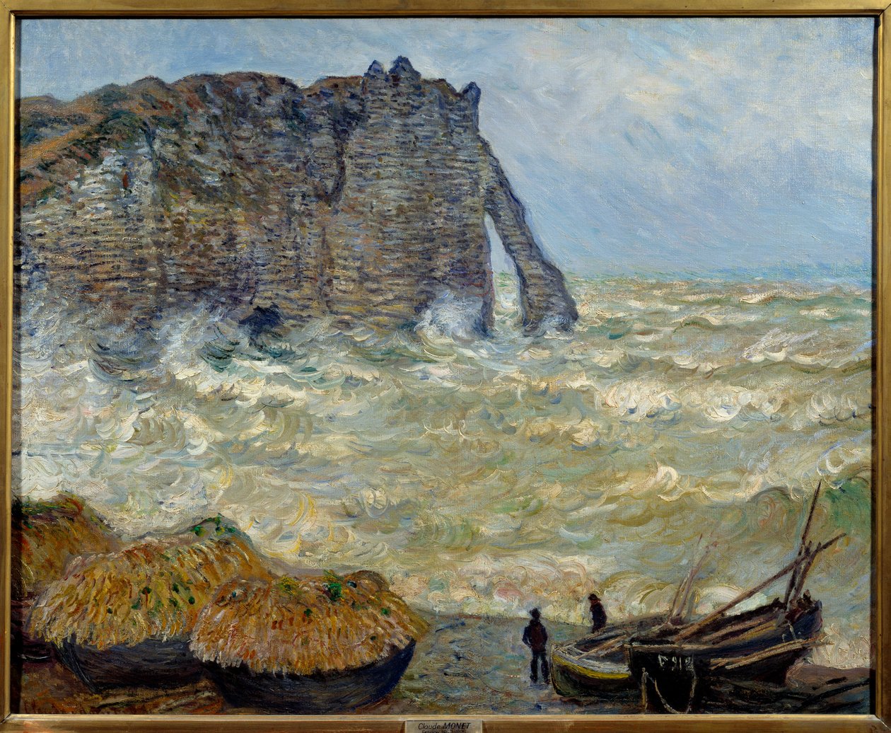 Klippe bei Etretat von Claude Monet