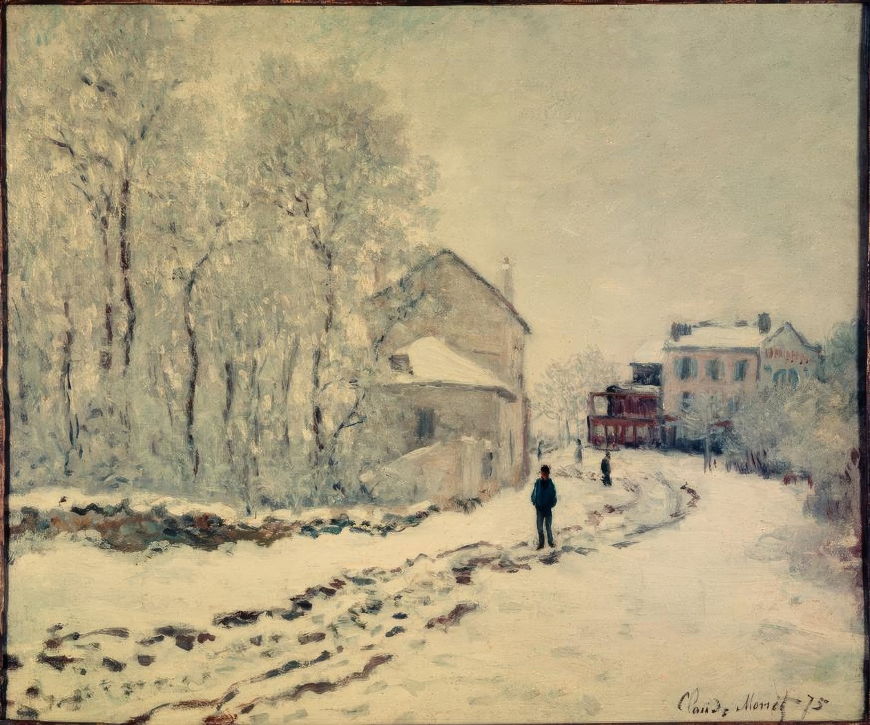 Schnee in Argenteuil von Claude Monet