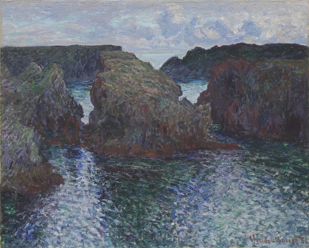 Felsen bei Port-Goulphar, Belle-Île, 1886 von Claude Monet