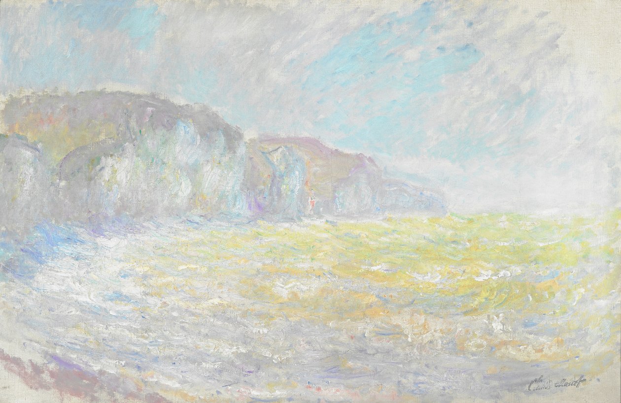 Die Klippen von Pourville, raue See von Claude Monet