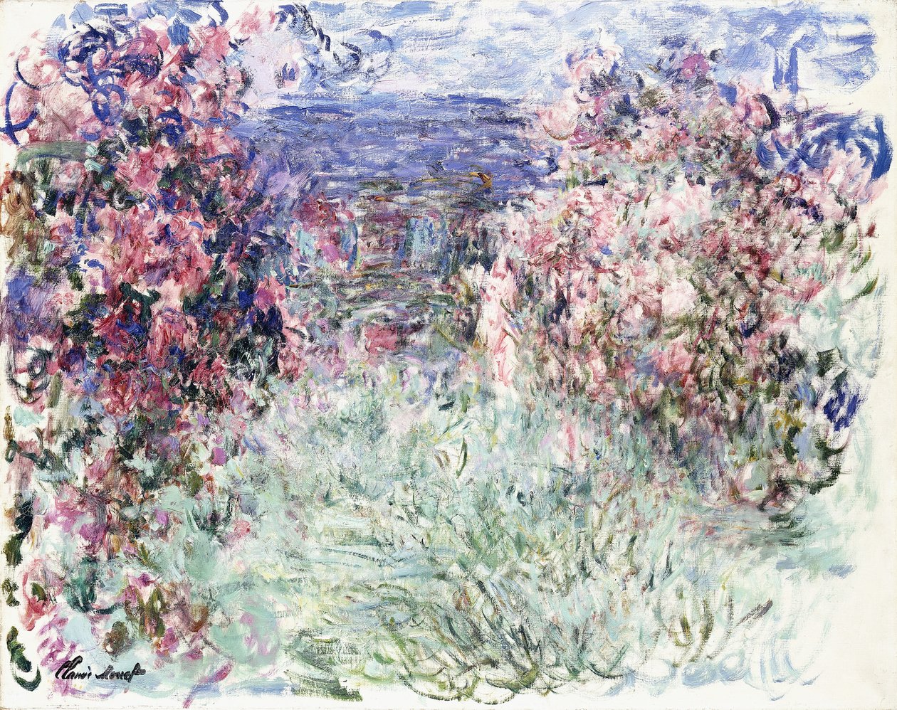 Das Haus unter den Rosen, 1925 von Claude Monet