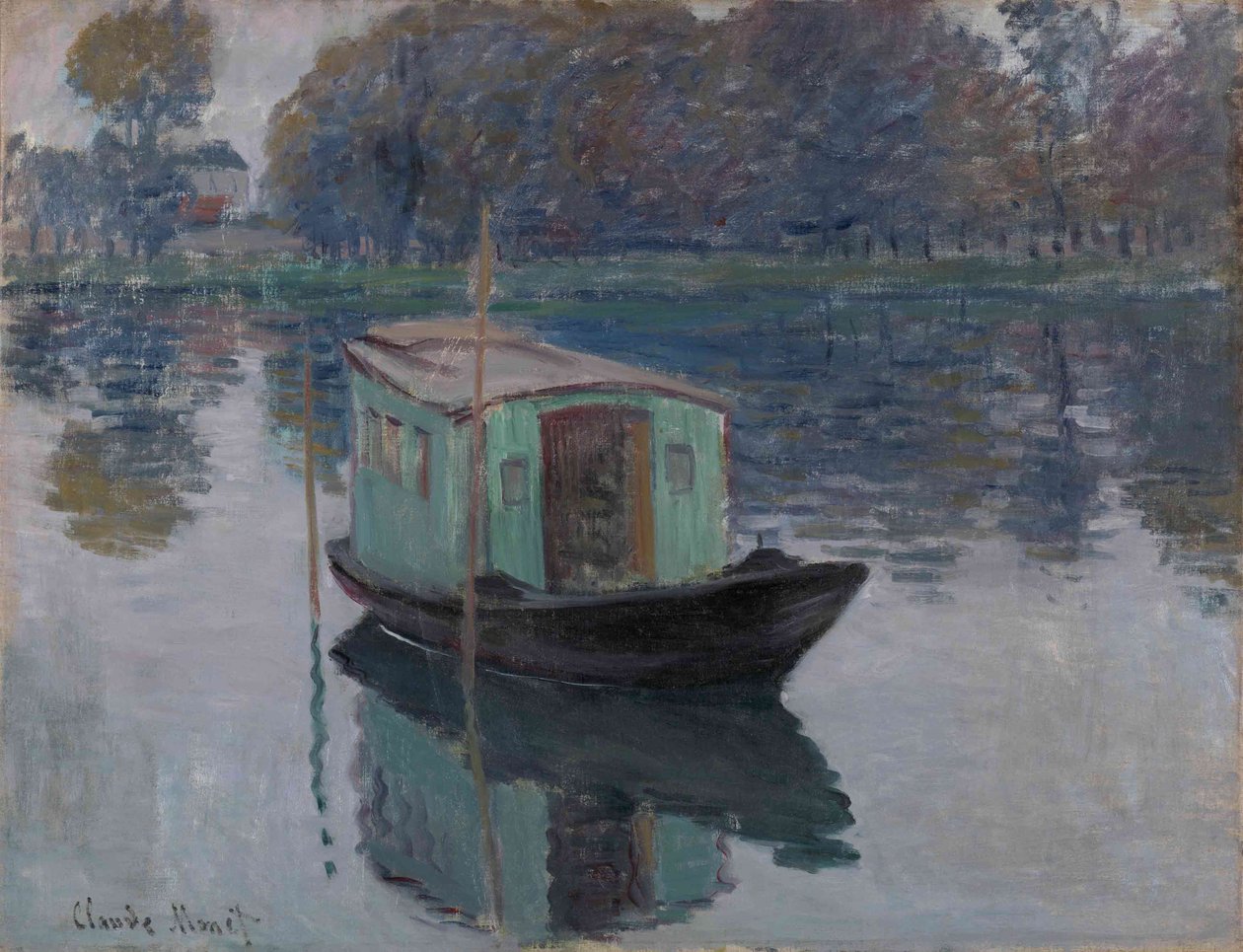 Das Atelierboot Le bateau-atelier, 1874 von Claude Monet