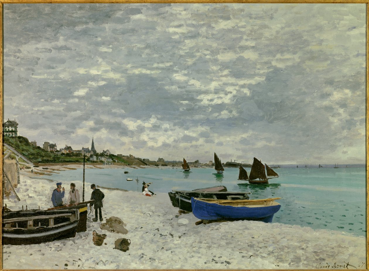 Der Strand von Sainte Adresse von Claude Monet