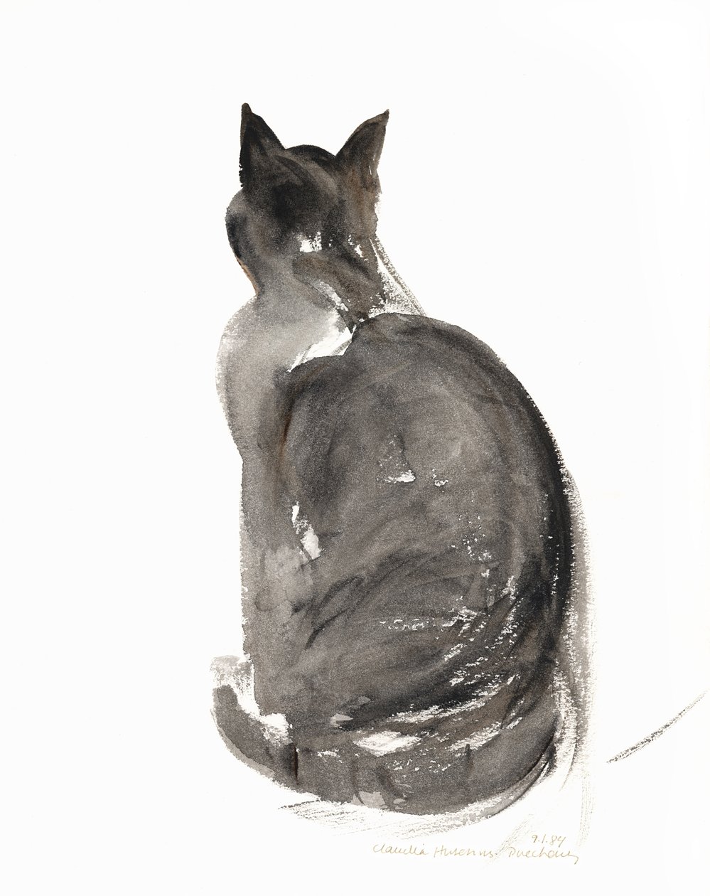 Katze, 1985 von Claudia Hutchins Puechavy