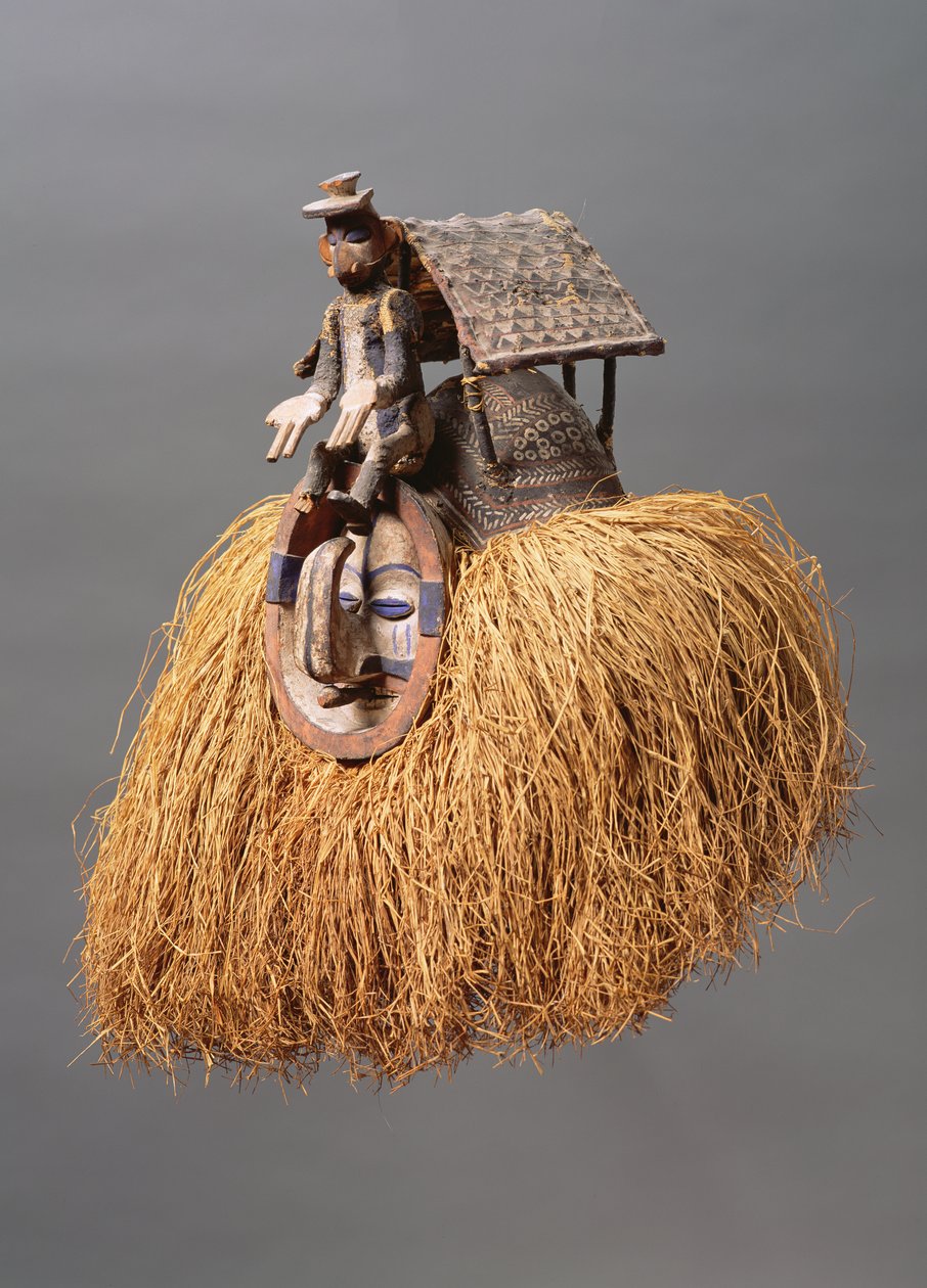 Maske (Holz und Faser) von Congolese