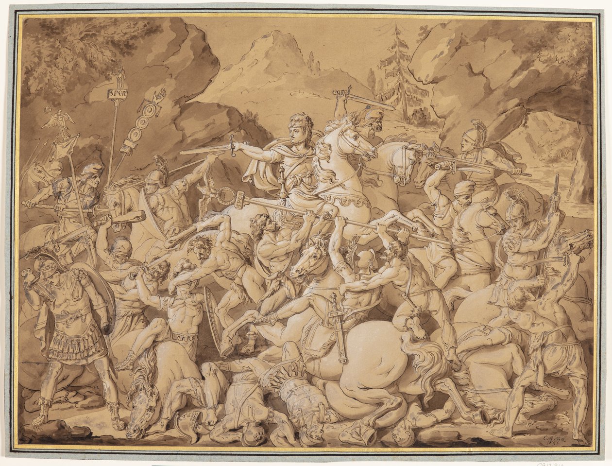 Antike Schlachtszene von Conrad Martin Metz