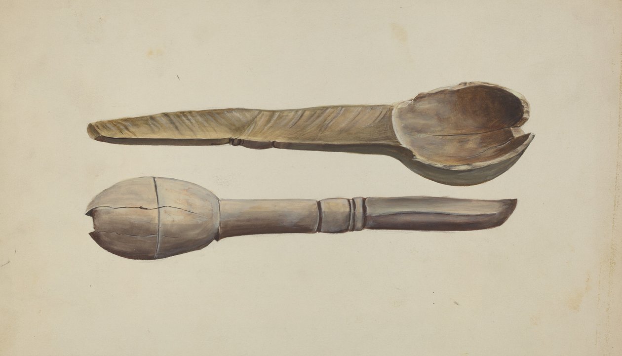 Geschnitzter Holzlöffel von Conrado Barrio