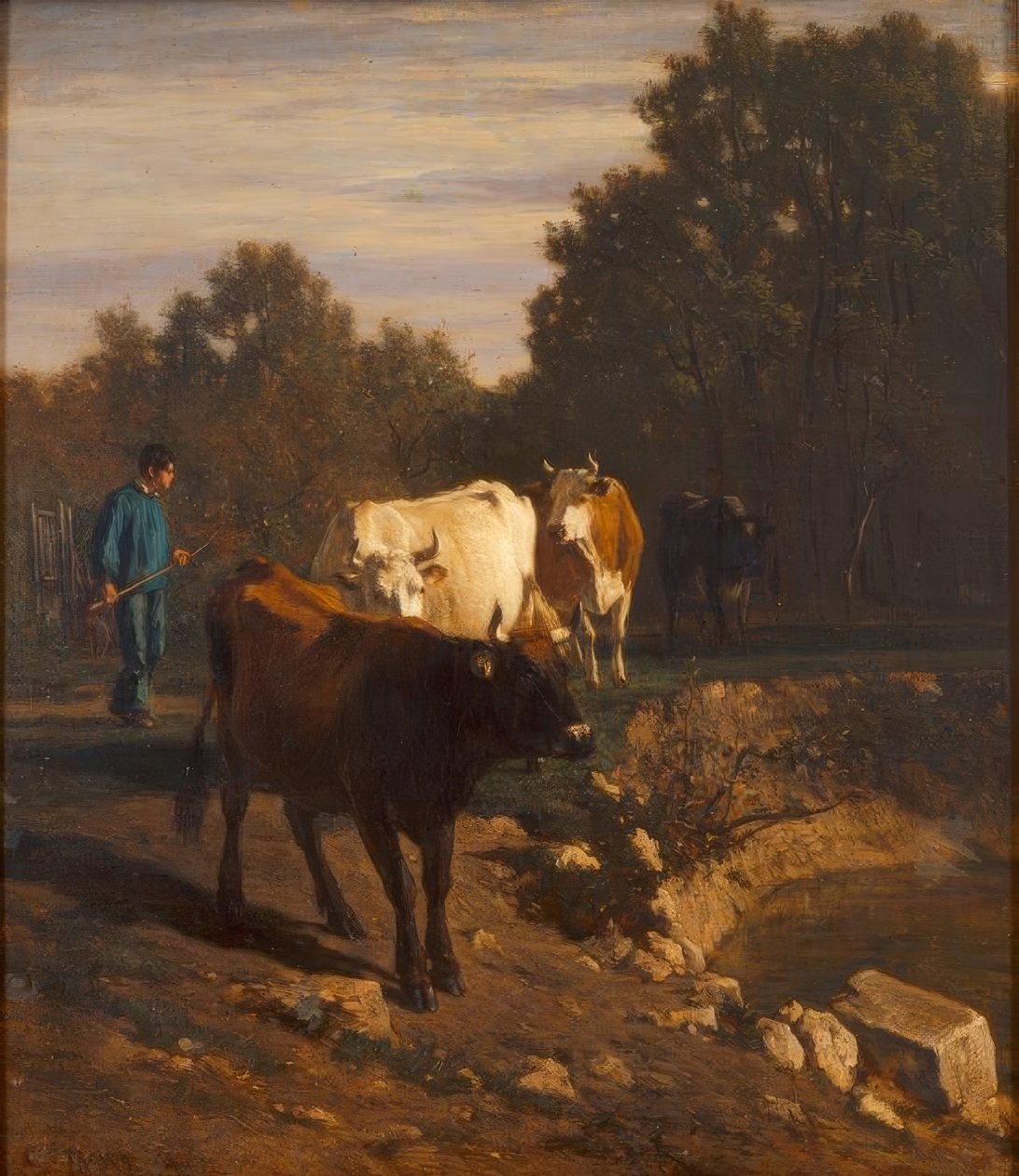 Rückkehr im Abendlicht von Constant Troyon
