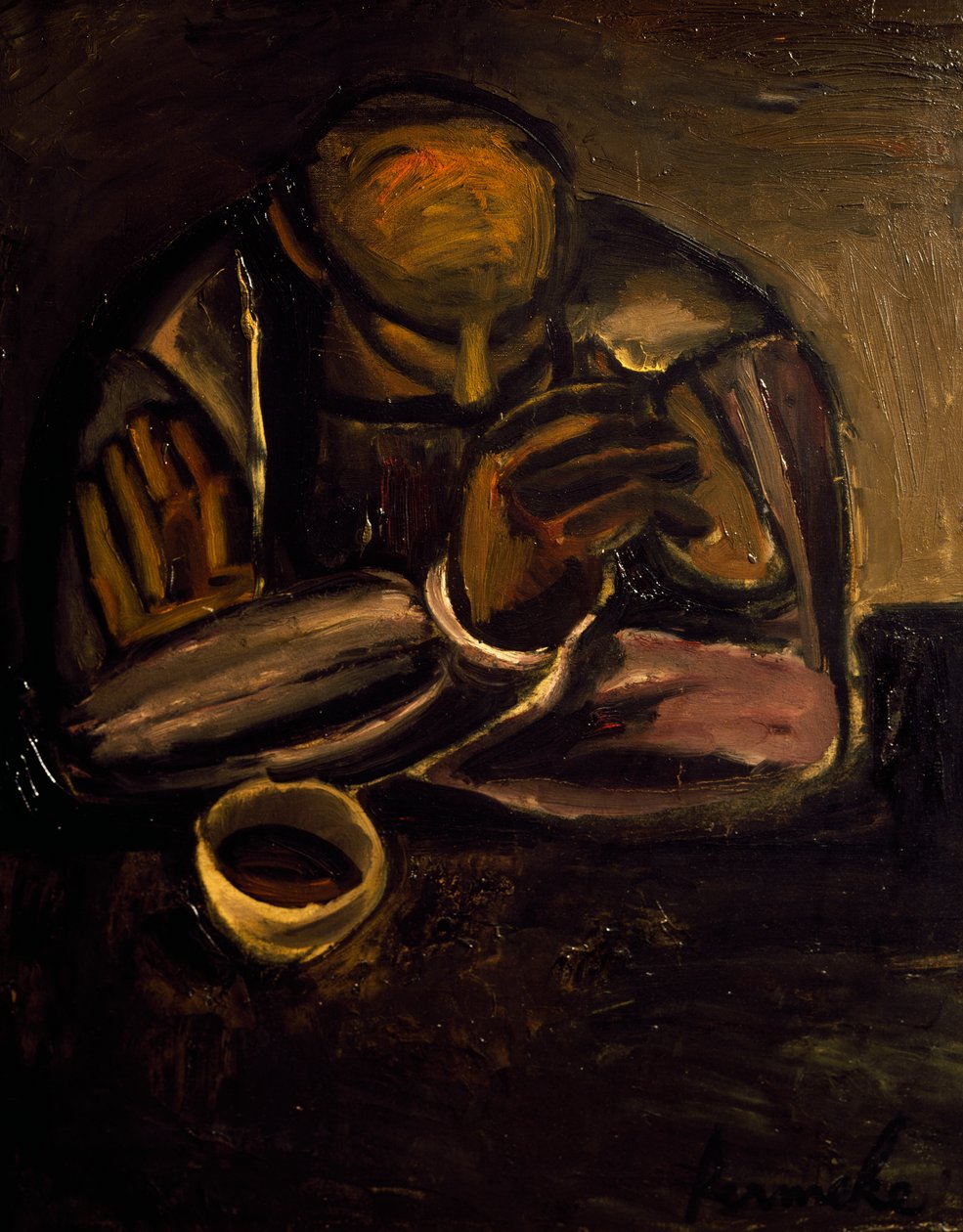 Mann mit Tasse von Constant Permeke