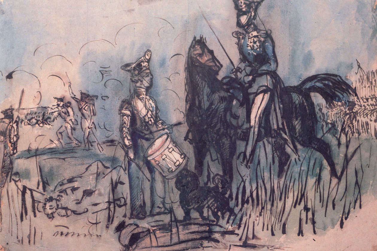 Russische Truppen in der Schlacht von Inkerman, 5. November 1854 von Constantin Guys