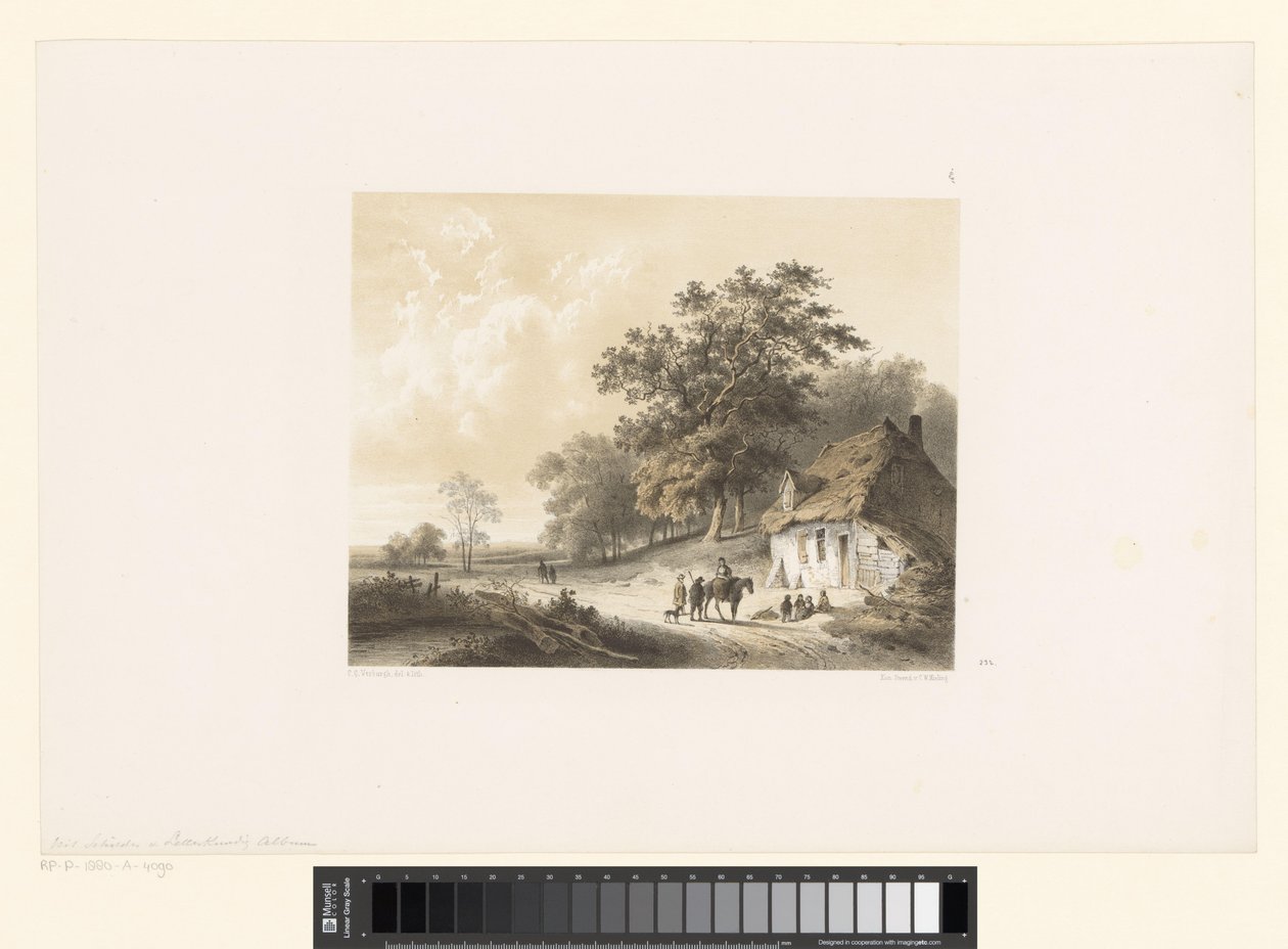 Landschaft mit Haus von Cornelis Gerrit Verburgh