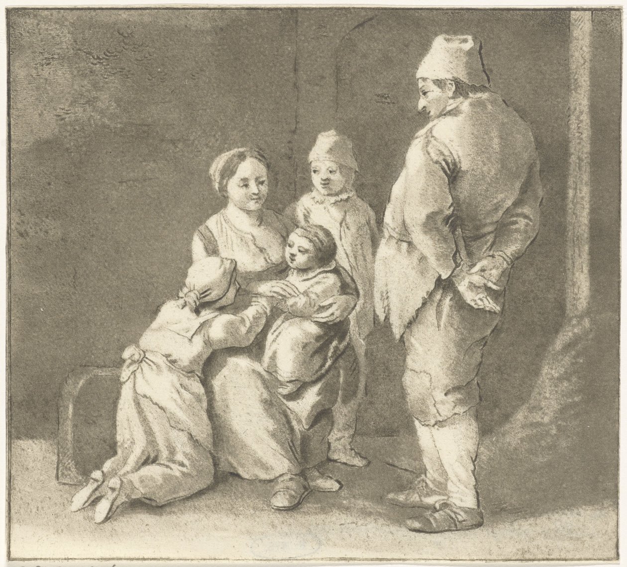 Gruppe von Figuren von Cornelis van Noorde